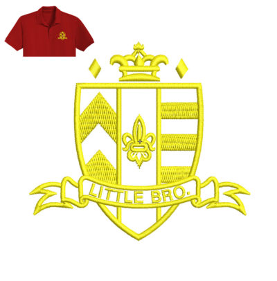 Little Bro Embroidery Logo For Polo Shirt.
