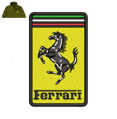 Best Ferrari Embroidery Logo For Jacket.