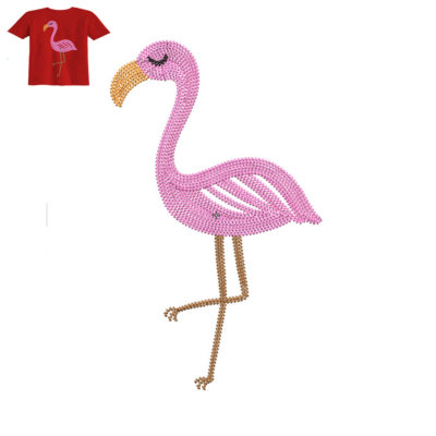 Best Heron Embroidery Logo For Baby T-Shirt.