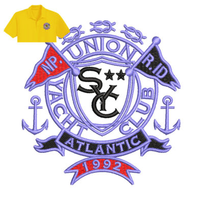 Union Yacht Club Embroidery Logo For Polo Short.