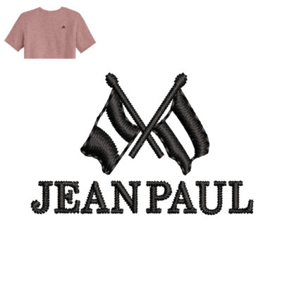 Jena Paul Flag Embroidery Logo For T-shirt.
