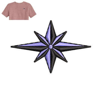 Best Embroidery Star Logo For T-shirt.