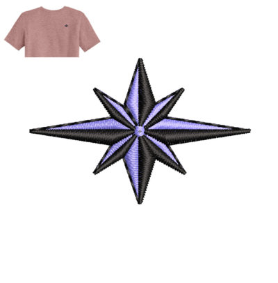 Best Embroidery Star Logo For T-shirt.