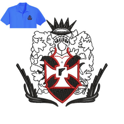 Best Throne Embroidery Logo For Polo Shirt.