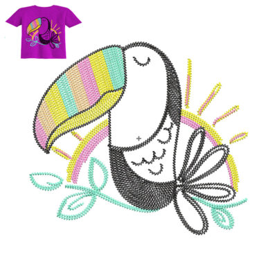 Best Bird Embroidery Logo For Baby T-Shirt