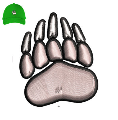 Paw Embroidery 3D Logo For Cap.
