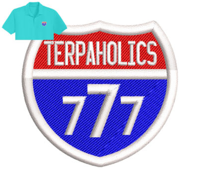 Terpaholics Embroidery logo for polo shirt.
