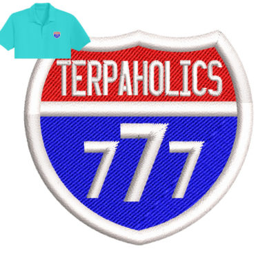 Terpaholics Embroidery logo for polo shirt.