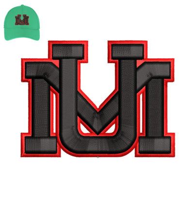 MU Embroidery 3D Logo For Cap.