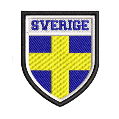 Sweden Sverige Flag Embroidery logo for patch .