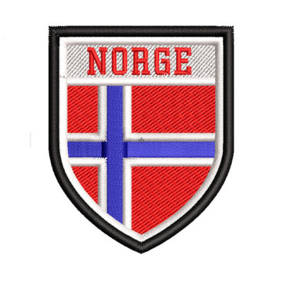 Norway Flag Embroidery logo for patch .