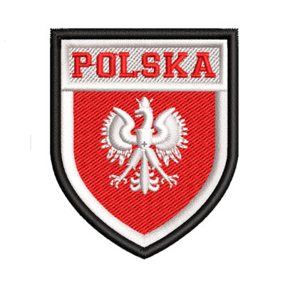 Poland Flag Embroidery logo for patch.