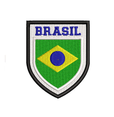 Brazil Flag Embroidery logo for patch.