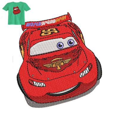 World grand Car Embroidery logo for Baby T-Shirt.