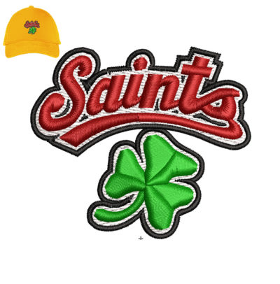 Saints Embroidery 3D Logo For Cap.