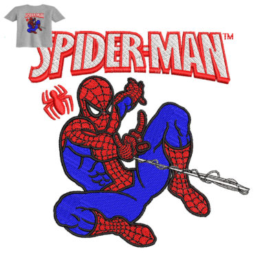 Best Spiderman Embroidery logo for T-Shirt.