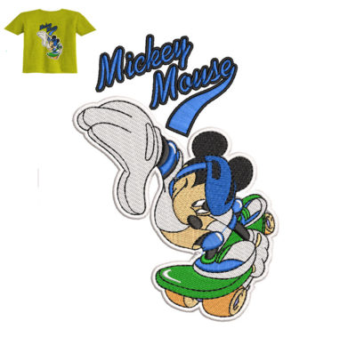 Mickey Mouse Embroidery logo for Baby T-Shirt.