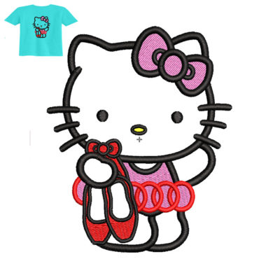 Hollo Kitty Embroidery logo for Baby T-Shirt .