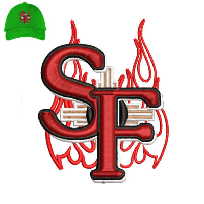 SF Embroidery 3D Logo For Cap.