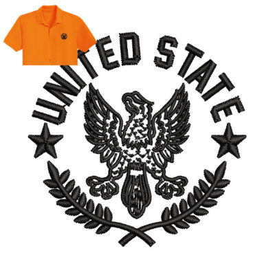 Bird Embroidery logo for Polo-Shirt.