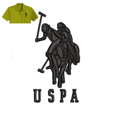 US Polo double horse Embroidery logo for Polo Shiri