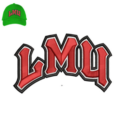 LMU Embroidery 3D Logo For Cap.