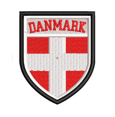 Denmark Flag Embroidery logo .