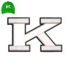 K Embroidery Puff Logo For Cap.