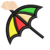 Best Umbrella Embroidery logo for T-Shirt.