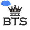 Best Bts Embroidery logo for T-Shirt .