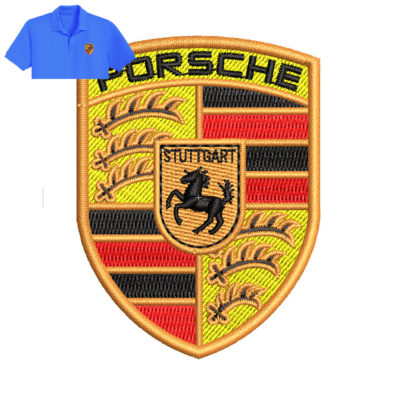 Best Porsche Embroidery logo for Polo Shirt.