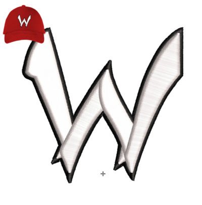 W Embroidery 3DPuff Logo For Cap.