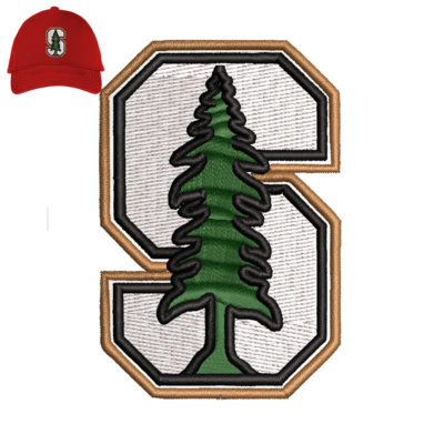 Stanford Embroidery 3D Logo For Cap.