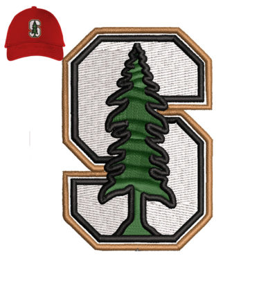 Stanford Embroidery 3D Logo For Cap.