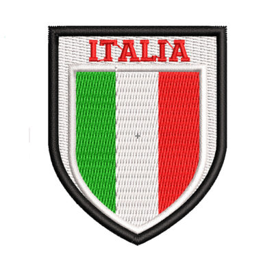 Italia Flag Embroidery logo for patch .