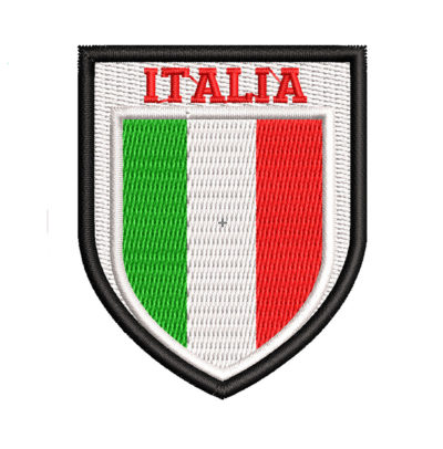 Italia Flag Embroidery logo for patch .
