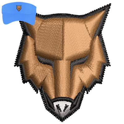Fox Embroidery 3D Puff Logo For Cap.