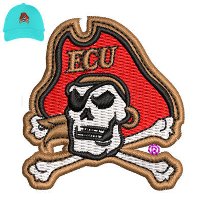Ecu Skull Embroidery Logo For Cap.