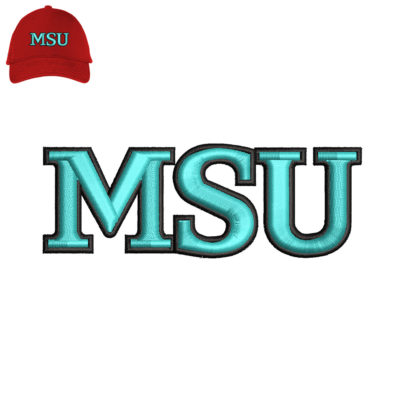 MSU Embroidery 3DPuff Logo For Cap.