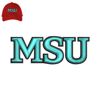 MSU Embroidery 3DPuff Logo For Cap.