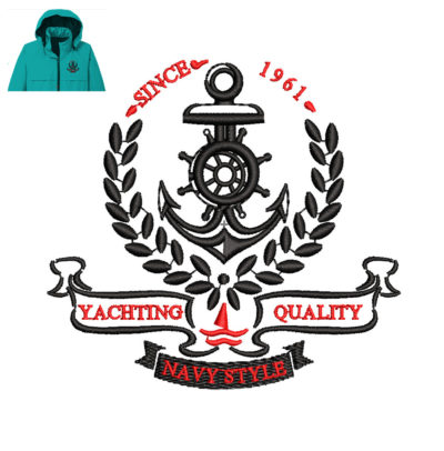 Navy Style Embroidery logo for Jaket .