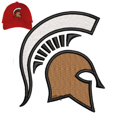 Spartan Head Embroidery 3D Puff Logo For Cap