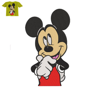 Mickey Mouse Embroidery logo for T-Shirt .