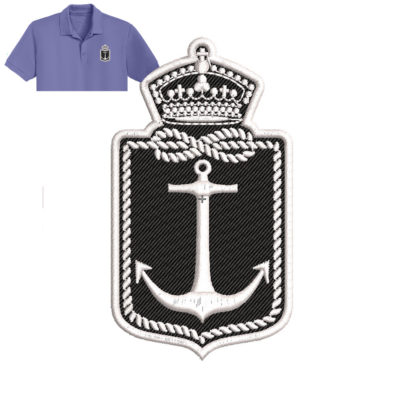 Best Navy Embroidery logo for Polo Shirt.