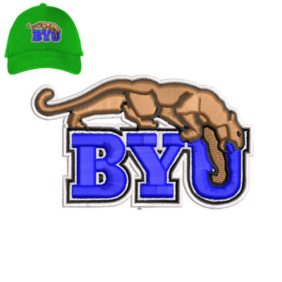 BYU Tiger 3dpuff Embroidery logo for Cap.