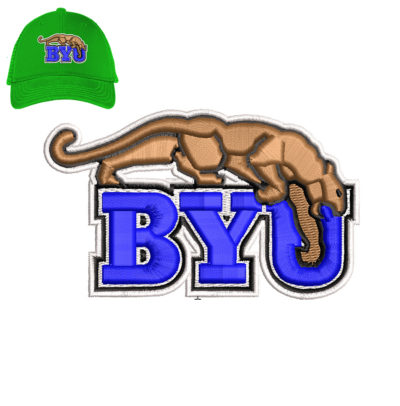 BYU Tiger 3dpuff Embroidery logo for Cap.