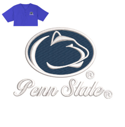Penn State Embroidery logo for Jersey .