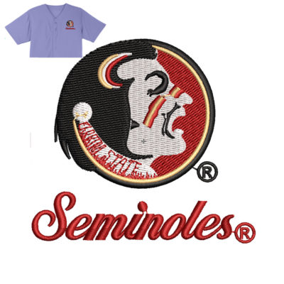 Florida State Embroidery logo for Jersey .