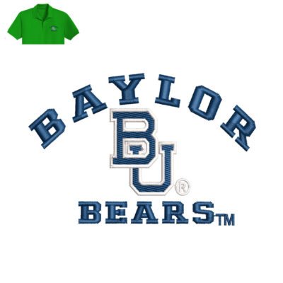 Baylor Bears Embroidery logo for Polo Shirt
