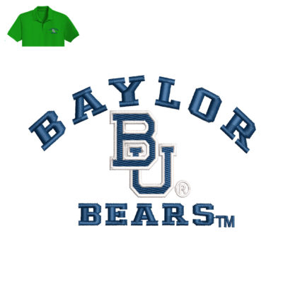 Baylor Bears Embroidery logo for Polo Shirt